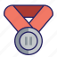 award, challenge, medal, silver 