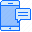smartphone, notification chat, message
