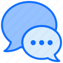 bubble, box, chat, message, round