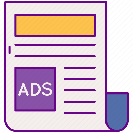 Ads, document, file, paper icon - Download on Iconfinder