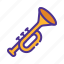 instrument, music, sound, trumpet 