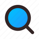 search, find, explore, zoom, magnifying, glass