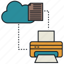 cloud, media, print, share, document