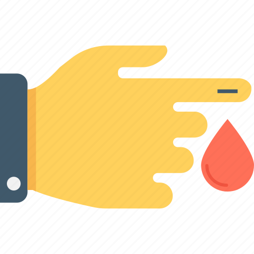 Bleeding, blood drop, hand injury, injury, wound icon - Download on Iconfinder