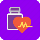 cardiac treatment, heart disease, heart medication, lifeline, medicine jar 