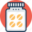 antibiotics, capsules, drug jar, medications, pills 