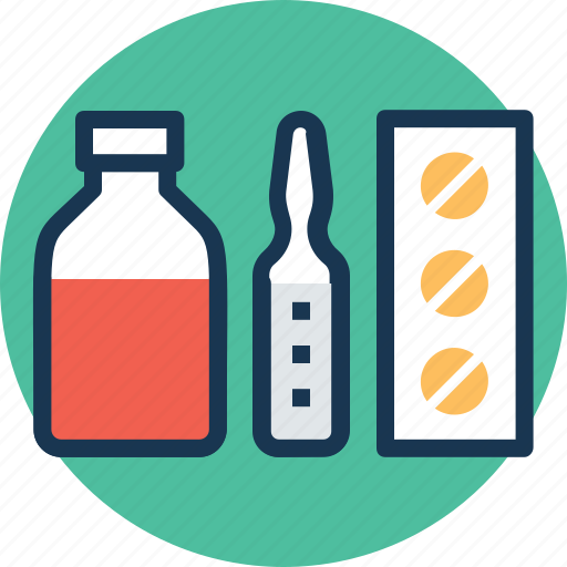 Medicine, pharmacy, pills, syrup, vials icon - Download on Iconfinder