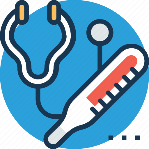 Check up, doctor, medical instruments, stethoscope, thermometer icon - Download on Iconfinder