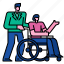 wheelchair, disabled, care, help, handicapped, disability 