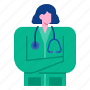 physician, docter, women, people, professional, uniform, medical
