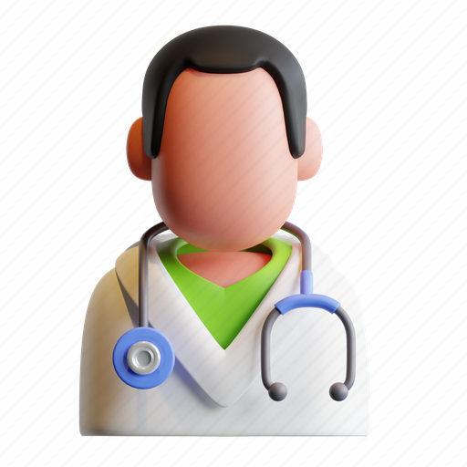 Doctor, physician, stethoscope, medical, healthcare, avatar 3D illustration - Download on Iconfinder