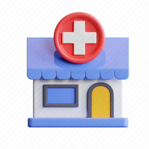 Drugstore, pharmacy, dispensary, medicine, drug, store 3D illustration - Download on Iconfinder