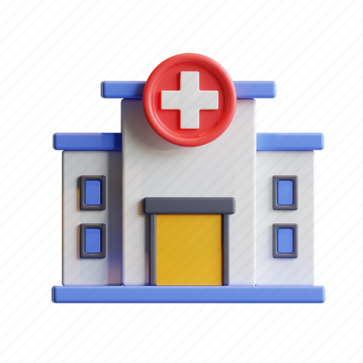 Hospital, building, healthcare, medical, clinic 3D illustration - Download on Iconfinder