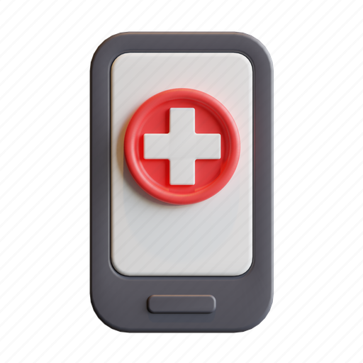 Medical, app, health, healthcare, application, smartphone, phone 3D illustration - Download on Iconfinder