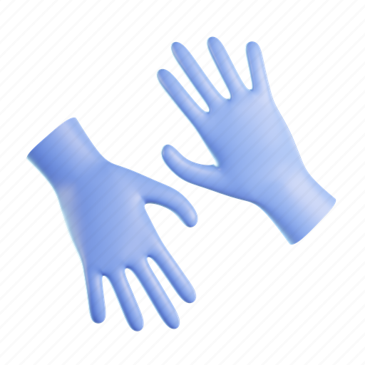 Gloves, healthcare, medical service, tools, medicine, doctor 3D illustration - Download on Iconfinder