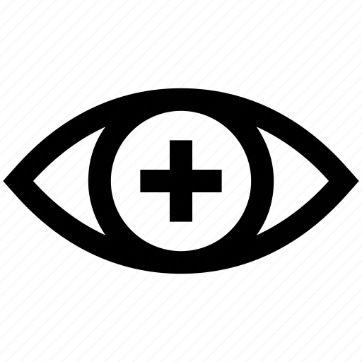 Eye, eye test, medical, plus, view, vision icon - Download on Iconfinder