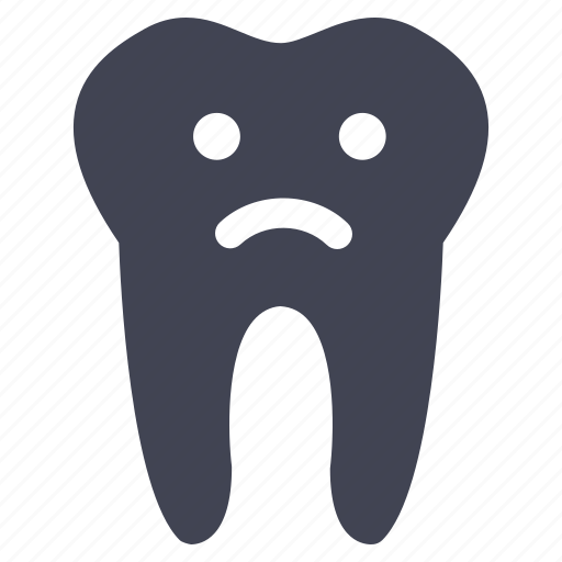 Dental, dentist, healthcare, medical, sad, tooth icon - Download on Iconfinder