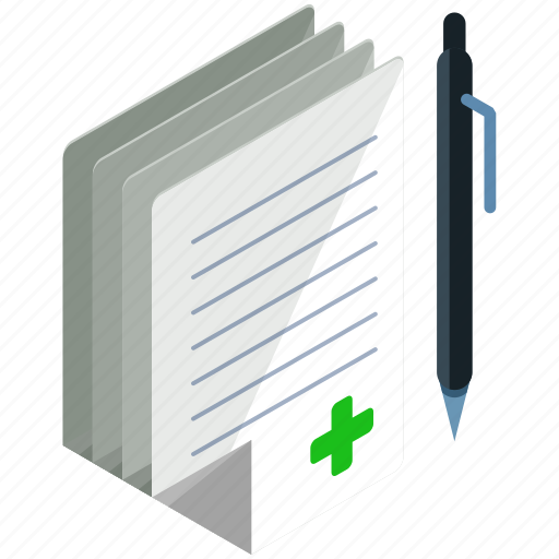 Documents, health, healthcare, medical, pages, paper, pen icon - Download on Iconfinder