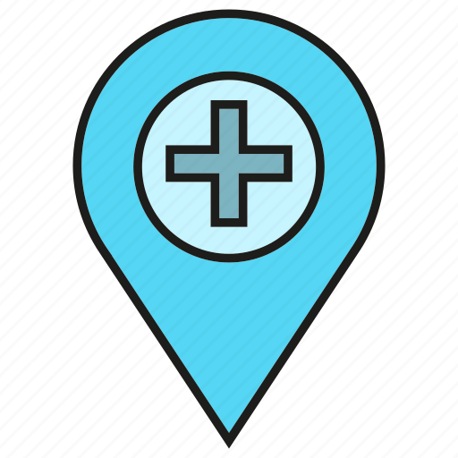Gps, health care, hospital, medical, pin, pointer icon - Download on Iconfinder