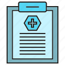 clipboard, document, health care, medical record, medical report 