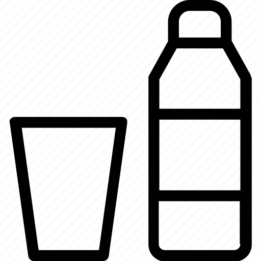 Bottle, drink bottle, glass, water, water bottle icon - Download on Iconfinder