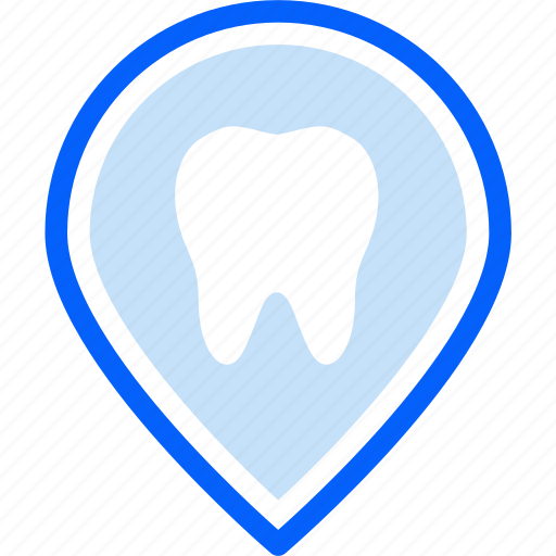 Dentist, dental, tooth, teeth, clinic, location, navigation icon - Download on Iconfinder
