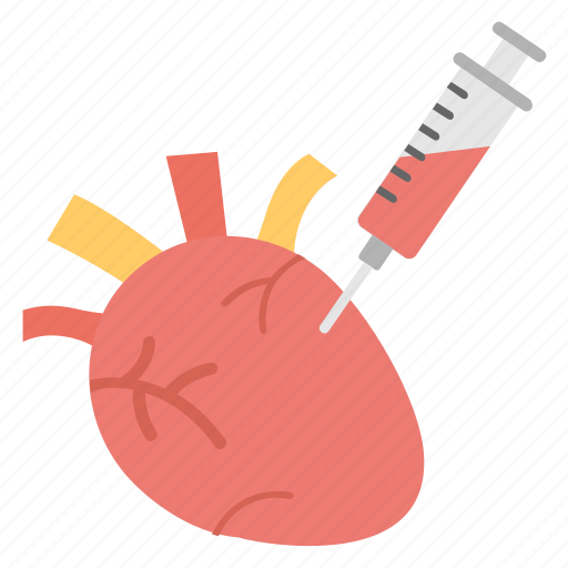 Cardiac injection, cardiology, heart injection, heart muscle repair, heart treatment icon - Download on Iconfinder