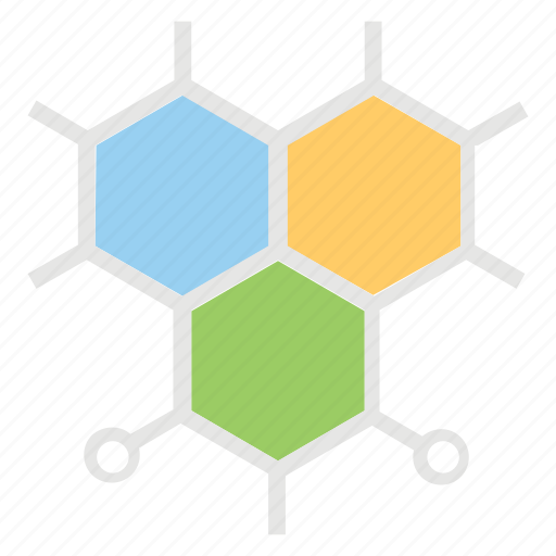 Atoms, hexagons, molecular structure, molecule, science icon - Download on Iconfinder