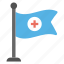 hospital, icrc, medical flag, red cross flag, rescue flag 