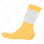 foot bandage, foot injury, foot plaster, fractured ankle, orthopedic 