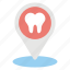dental clinic, dentist location, location pointer, map, placeholder 