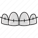 braces, orthodontic, dentist, teeth, treatment icon