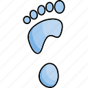 barefoot, footstep, human, walk, walk footprint icon
