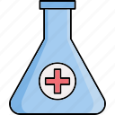 chemical, flask, lab flask, laboratory, research icon