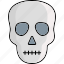 death, skeleton, skull, danger, skull icon 