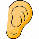 body part, listen, organ, hear, hearing icon