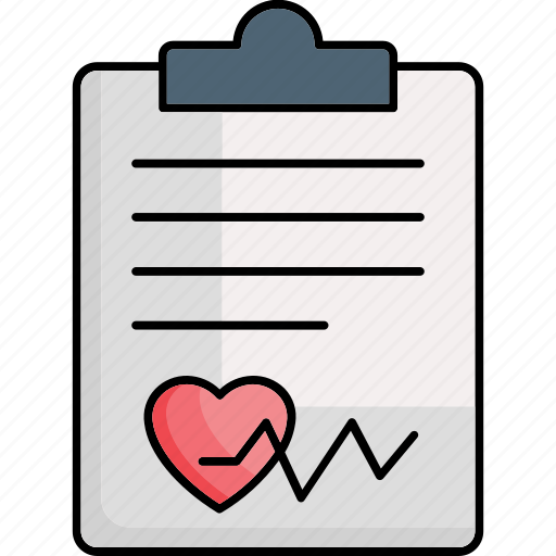 Ecg report, electrocardiogram, medical report, patient report, prescription icon icon - Download on Iconfinder