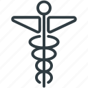 caduceus, medical logo, medical sign, rod of asclepius, symbol of hermes