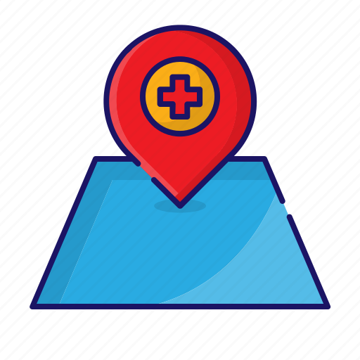 Hospital, location, maps, medical icon - Download on Iconfinder