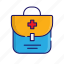 first aid kit, medical, medical kit, suitcase icon 