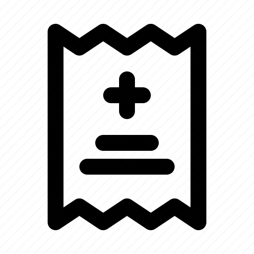 Bill, bill receipt, clinic, healthcare, hospital, medical, pharmacy icon - Download on Iconfinder