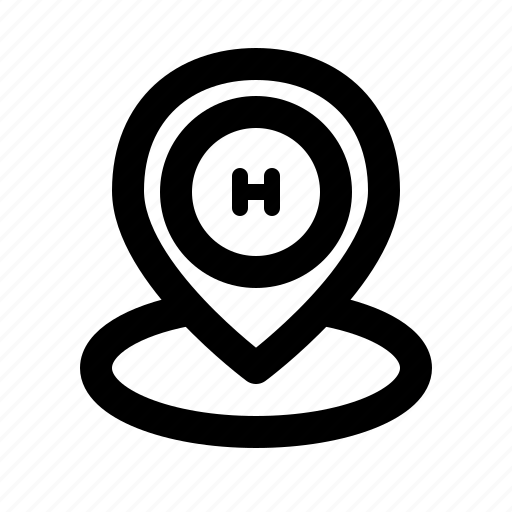 Clinic, h, healthcare, hospital, location map, medical, place icon - Download on Iconfinder