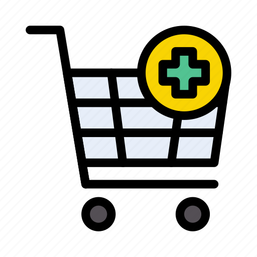 Plus, shopping, cart, trolley, medical icon - Download on Iconfinder
