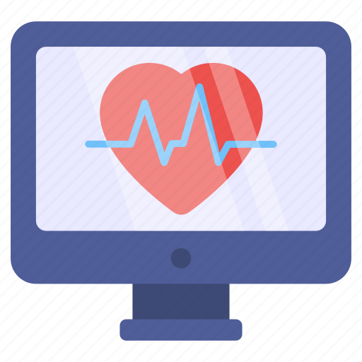 Ecg monitor, ekg, electrocardiogram, cardiogram machine, heartbeat icon - Download on Iconfinder