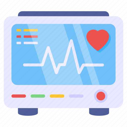 Ecg monitor, ekg, electrocardiogram, cardiogram machine, heartbeat icon - Download on Iconfinder