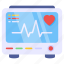 ecg monitor, ekg, electrocardiogram, cardiogram machine, heartbeat 