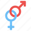 male symbol, female sign, sex, masculine, gender 