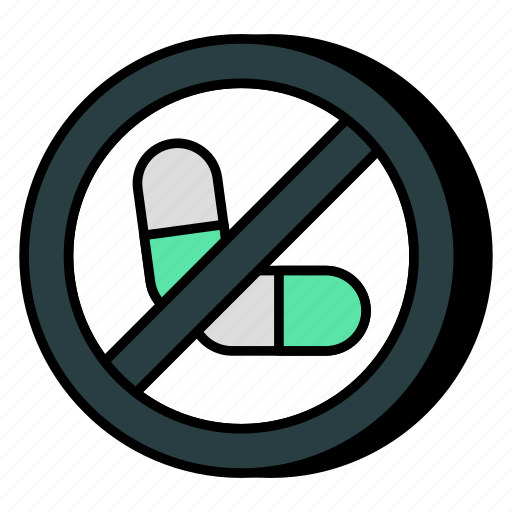 No pills, no tablets, medicine, no drugs, capsule icon - Download on Iconfinder