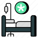 hospital bed, hospital cot, hospital furniture, bedroom, patient bed