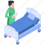 hospital bed, hospital cot, hospital furniture, bedroom, patient bed 